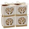 WakiHong 50 PCS Scatola Comunione Scatoline Confetti Portaconfetti in Carta L'Albero Della Vita Scatole Confetti Battesimo con Etichetta e Corda per Confetti Caramelle Regali Matrimonio Festa Regalo.