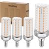 PINDOWS E14 Lampadine LED 16W Bianca Caldo 3000K LED Lampade Mais Per Lampadario,150W equivalenti a Incandescenza,1900LM Sostituire Lampada Alogena da 120W~150W,Alta Luminosità CRI 80+,No Dimmerabile,4 Pezzi