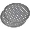 Space Home - 2x Teglia per Pizza in Acciaio Antiaderente 32 cm - Stampo Rotondo da Forno - Cottura Uniforme - Set 2 Teglie Ideale per Pizza, Focacce e Pane