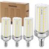 PINDOWS E14 Lampadine LED 16W Bianco Freddo 6000K LED Lampade Mais Per Lampadario,150W equivalenti a Incandescenza,1900LM Sostituire Lampada Alogena da 120W~150W,Alta Luminosità CRI 80+,No Dimmerabile,4 Pezzi