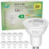 GY Lampadina LED GU10, 2.9W equivalente a una lampadina da 50W, Lampadine led GU10 6500K Bianco Freddo, 520Lumen, Angolo di illuminazione 110°, Attacco GU10 lampada, Non dimmerabile