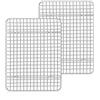Herogo,Set di 2 griglie di raffreddamento, in acciaio inox, 30x23x2 cm, adatto a grandi teglie da forno, in metallo, per cottura, raffreddamento, sano e antiruggine, adatto per forno e lavastoviglie