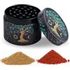 Rierousy Macinapepe Premium Grinder, Spezie Macina 4 Pezzi Grinder metallo per Erba con Setaccio per Polline, Coperchio Magnetico e Raschietto (Nero)