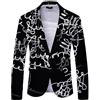 GLLUSA Giacca Uomo Trend 3D Stampa Digitale Giacca Blazer Uomo Moda Urbana Slim Fit Giacca Casual Uomo Business 1 Bottone Giacca Western Uomo XEL-28 M