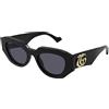 Gucci Gg1421s Occhiali, Nero-Nero-Grigio, 68 Donna
