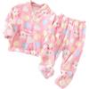 Generico Pigiama Stitch Pigiama Halloween Bambino Ragazzi Ragazze Inverno Manica Lunga Stampe Pile Abbigliamento per la casa Indumenti da Notte Top Pigiama Bimba (Hot Pink, 2-3 Years)