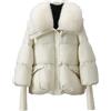 Generic Cappotti Da Donna In Cotone Spesso Imbottito Corto E Capispalla Casual Neri White XXL