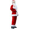 MODSGUE Costume da Babbo Natale, 5 pezzi, da uomo, alla moda, per adulti, con pantaloni, cintura, comoda barba, costume da Babbo Natale per Natale, cosplay, Colore: rosso, 3XL
