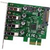 CY Scheda a basso profilo 4 porte PCI-E a USB 3.0 HUB 5Gbps PCI Express adattatore di espansione 5Gbps per scheda madre