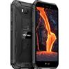 Ulefone Android 12 4G Rugged Smarphone ARMOR X6 Pro, 4GB RAM 32GB ROM, 5,0 Cellulare Robusto IP68, Dual SIM, 13MP DUAL Fotocamera Subacquea, Batteria 4000mAh, Sblocco Facciale, GPS NFC FM Nero