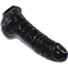 Rubberfashion Latex Pennis Cover LARGE - Copripene in lattice con scroto - Preservativo realistico per uomo 20 cm nero 0,4 mm L