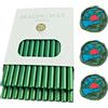 Ioggtser Sigillo di cera Stick,Ioggtser 26 PCS Mini Pistola Colla Sigillo Cera Stick per timbro a ceralacca,Bastoncini di cera sigillanti per inviti di nozze, biglietti, buste (Pine Green)