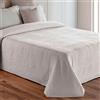 Daunex Copriletto Matrimoniale Estivo, Trapuntino Estivo, Piquet di Cotone da 370 gr/mq, 255 x 260 cm, Made in Italy, Elegante, Fantasia Floreale, Lavorazione Jacquard. Modello: Botticelli, Platino