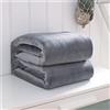 Lukery Coperta Pile Divano, Invernale Pianura Super Morbido Flanella Calda Coperta per Letto e Divano, Soggiorno, Ufficio,Coperte per Letto (120x200cm,Grigio Scuro)