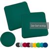 heimtexland ® Set di 2 cuscini per sedia, in feltro, per sedia, tipo 631, 35 x 35 cm, colore verde abete