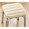 ping bu Set di 2/4 cuscini per sedia/sgabello con cravatte, antiscivolo e lavabile, per scuola, ufficio, sala da pranzo, casa (1 pezzo, 30 x 30 cm, beige)