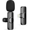 HZBWCO Microfono Lavalier Wireless per iPhone, 2.4GHz Plug Play Microphone, Mini Clip On Mic per TikTok Youtube Podcast Facebook Vlogging Registrazione Video - 1 Mic