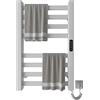 SKYLYZH Portasciugamani Elettrico 450x700mm Scaldasalviette Radiatore da Bagno Elettrico Portasciugamani intelligente Termosifone Asciugabiancheria, riscaldamento in fibra di carbonio, antracite-White Right