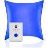 RUIPTSKE Federa per cuscino al 100% in seta da 22 momme, certificata Oeko-TEX®, benefica per i capelli e per la pelle, anti età e antiacaro, 65 x 65 cm (blu zaffiro)