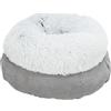 TRIXIE Harvey 38034 - Cuccia per Cani con Pelo Lungo, ø 45 cm, Colore: Grigio/Bianco/Nero