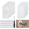 HexinYigjly 16 Pezzi Piastra di Riparazione per Cerniere, Kit di Riparazione della Cerniere Piastra di Fissaggio, per Mobili in Legno, Cucina, Cassett, Porte di Armadio, Ante