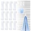 Fengxunzmm 12 Pezzi Appendini Plastica Gancio Radiatore Scaldasalviette Adatto Cucina (Bianco)