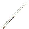 One Bass Canne da pesca - 30 tonnellate in fibra di carbonio, canne da spinning, 2 pezzi, con manico in gomma, spinning, 2,1 m