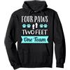 Dog Agility Dog Trainer Apparel Dog Agility Apparel Four Paws Two Feet Team Dog Trainer Felpa con Cappuccio
