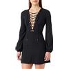 Pinko Affabile Abito Crepe Fluido Co Vestito Casual, Z99_Nero Limousine, 46 Donna