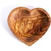 Darido Vassoio per Aperitivo in Legno d'Ulivo, Heart-Shaped 20cm, Romantico Design Vintage, Stoviglie Fatti a Mano per Tapas, Ciotola Noci, Piatto Decorativo, Vassoio per Antipasti e Stuzzichini
