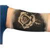 Linphelle Copri Picc in Microfibra - Fascia Copri Picc Braccio in Tessuto Traspirante e di Design, Manicotto Braccio Ideale per PICC, Glucometro, Tatuaggio o Ferite, Rosa Nera, Taglia 2