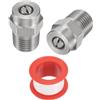 QUARKZMAN 2pz Ugelli per Idropulitrice 1/4 Maschio Ugelli Spruzzatori Filettati NPT Acciaio Inossidabile per Pistola Scopa ad Acqua e Pulitore Sottoscocca (40 Gradi, Orifizio 1,311mm)