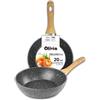 IPEA Padella Antiaderente Saltapasta per Pasta e Fritture - Induzione e Fornello a Gas - 20 cm - Wok - Padella Anti Aderente in Alluminio per Saltare la Pasta, Friggere Verdure, Risotto