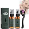 Dyceittdia 2pcs Olio per la Crescita della Barba, Set spray Idratante per Barba, Spray Idratante Barba, Ispessitore per la Crescita della Barba, Cura della Barba, 2pcs*30ml, hair1