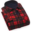wkd-thvb Camicia Uomo Manica Lunga Marrone Uomo Spessa Inverno vestibilità Regolare Camicia di Flanella Nuovo Modello Camicia abbottonata Maschile 1XLDBL-S50 Asia Size 4XL