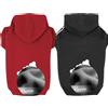 OWBB® Set di 2 felpe con cappuccio per cani di medie dimensioni, con cappuccio, in pile, da XXL a 9XL (nero/rosso/6XL