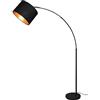 RL LIVE YOUR LIGHT Reality, Piantana, Bolivia 1xE27, max.10,0 W Tessuto, Nero oro, Finitura: Metallo, nero opaco L:35,0cm, A:171,0cm, Ø:35,0cm, P:120,0cm Interruttore a piede,IP20,Senza illuminante