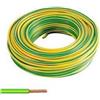 CAVO ELETTRICO UNIPOLARE 6 mmq COLORE GIALLO VERDE LUNGHEZZA 10 METRI