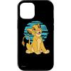 Disney Custodia per iPhone 15 Disney Il Re Leone Giovane Simba Felice Blu Retro