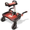 Lascal BuggyBoard Maxi+, Pedana passeggino universale con sellino incluso compatibile con quasi tutti i modelli, Pedana buggy board per bambini di 2-6 anni (22 kg), rosso