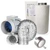 Idroponica Eco Kit PRIMA KLIMA Aspirazione Aria Bi-Turbo con Filtro Carbone 10CM - Portata 187 m3/h