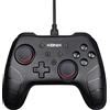 Konix Mythics Controller con cavo per Nintendo Switch, Switch 2 e PC - Funzione vibrazione - Cavo da 3 m - Nero