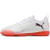 Puma Scarpe da Calcio Unisex per Bambini Future 8 Play TT Jr, White Black Glowing Red, 4.5 UK