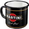 Nostalgic-Art Tazza smaltata retrò, Martini - Served Here - Idea regalo per amanti dei cocktail, Coppa da campeggio, Design vintage, 360 ml