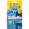 Gillette Sensor3 Rasoio Usa E Getta Cool Set Da 5 Pezzi
