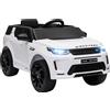 AIYAPLAY Macchina Elettrica per Bambini a Licenza Land Rover con Fari, Clacson e Cintura,106x65.5x51 cm, Bianco