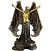 Design Toscano QS34759 Statua Angelo Oscuro, Padrona della Notte, Oro, 12.5x24x33 cm