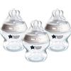 Tommee Tippee biberon anti-colica Natural Start 150ml, con tettarella simile al seno materno, valvola anti-colica, autosterilizzante, 3 pezzi