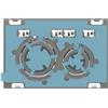 Geberit Placca Geberit Sigma50 Round Personalizzabile / Nero Cromato Doppio Tasto | 115.651.00.1 Nero Cromo
