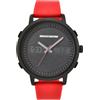 Skechers Orologio Lawndale da uomo, movimento Ana-Digi, cassa in lega nera da 46 mm con cinturino in silicone, SR5073